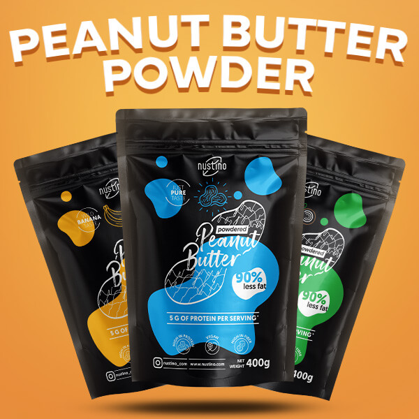 Nustino powdered peanut butter. A tasty fit alternative available in our online shop!