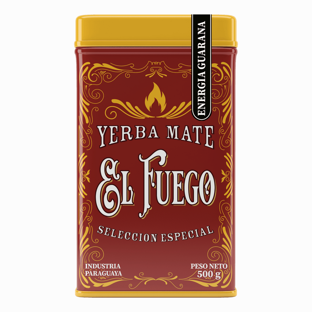 Yerbera – Tin can + El Fuego Energia Guarana 0.5kg | Yerba Mate \ By ...