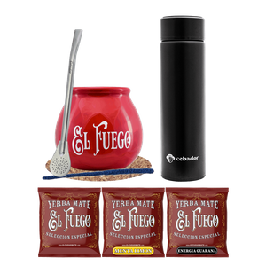 Set Yerba Mate 150g Mate Gourd 3x50g thermos