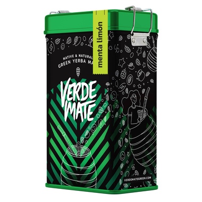 Yerbera – Tin can + Verde Mate Green Menta Limón 0.5kg