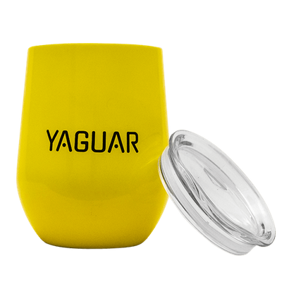TermoLid – thermal mate cup with a lid – Yaguar (yellow) – 350 ml