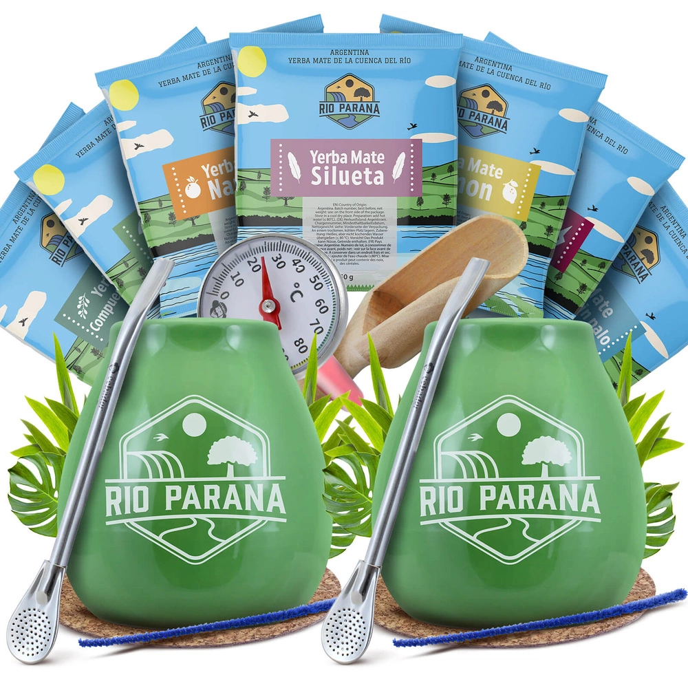 Yerba Mate Rio Parana Starter Set For Couple Accessories Sets Yerba