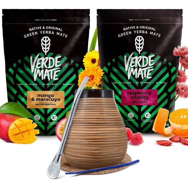 Yerba mate set Verde Mate ceramic calabash bombilla