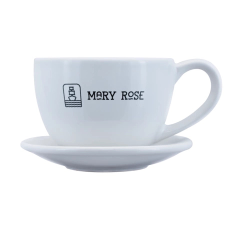 Teacup with Mary Rose logo (white) 200ml