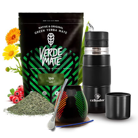 Yerba Mate Set Verde Mate IPA 500g 0,5kg Yerbomos + Calabash + Bombilla