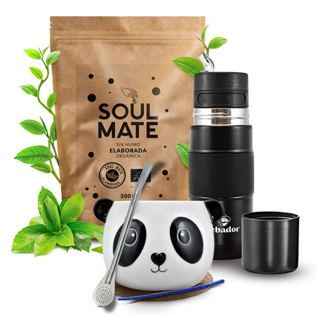 Yerba Mate Set Soul Mate Elaborada 500g 0,5kg Yerbomos + Calabash + Bombilla