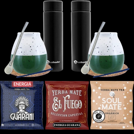 Yerba Mate starter kit Thermos 3x50g for couple