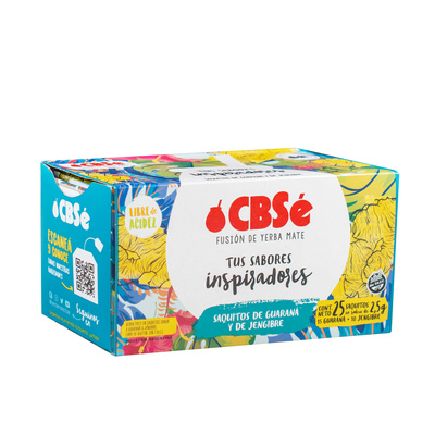 CBSé Fusión de Yerba Mate Tus Sabores Inspiradores 25x2.5 g