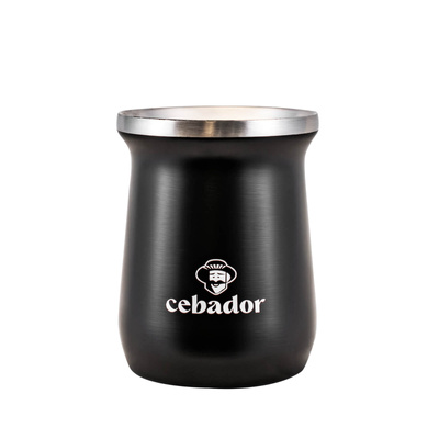 TermoMate PRO Cebador – thermal yerba mate cup – 250ml (black)