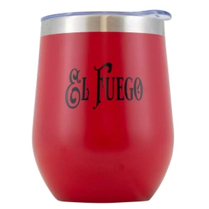 TermoLid – stainless steel vessel with a lid – El Fuego (red) – 350 ml