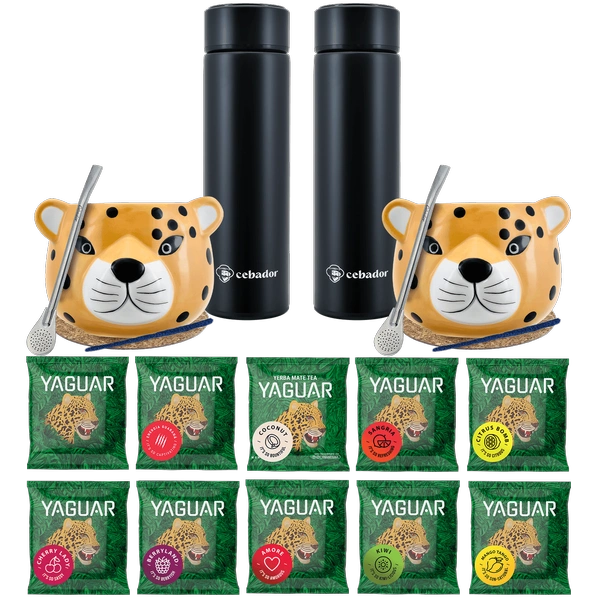 Yerba Mate Thermos Bombilla Set for Two 500g