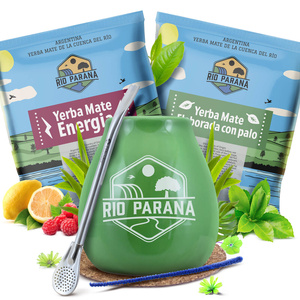 Yerba Mate Rio Parana set 2x50g Calabash + Bombilla