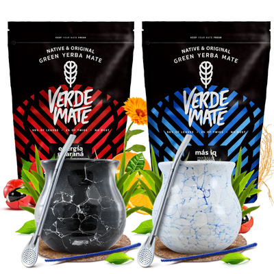 Yerba Mate set for two Bombilla Matero 1000g