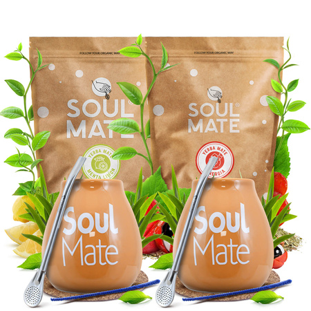 Set Yerba Soul Mate Bombilla Mate Cup for two