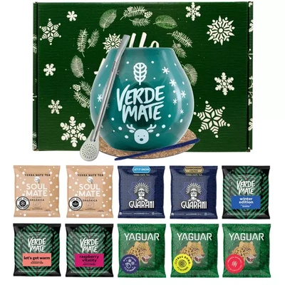 Yerba Mate Set 10x50g Winter Gourd Bombilla