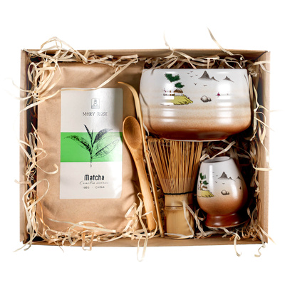 Matcha tea brewing gift set