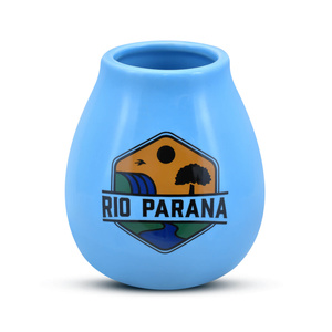 Ceramic Calabash with Rio Parana Logo (blue) 330ml