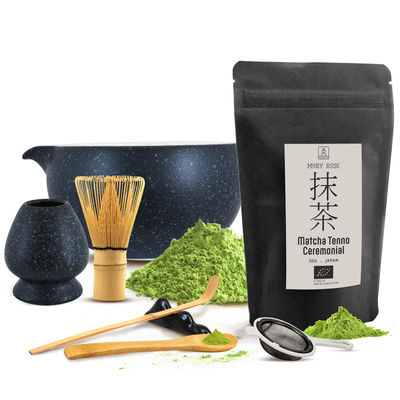 Ceremonial Matcha Tea Brewing Set: Japanese Organic Matcha 30g + Accessories