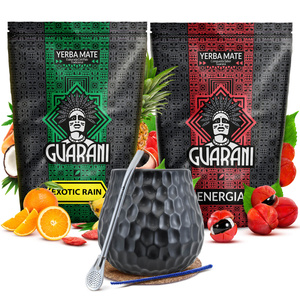 Yerba mate set Guarani 2x500g ceramic calabash bombilla