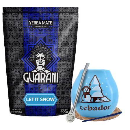 Yerba Mate Winter Starter Set Guarani Let it Snow 400g