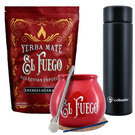 Yerba Mate El Fuego MOC 500g calabash thermos set