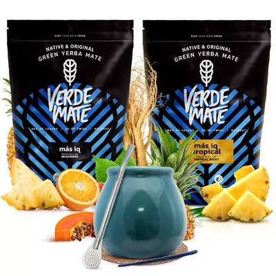 Yerba mate set Verde Mate ceramic calabash bombilla