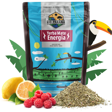 Yerba Mate Set Rio Parana Energia 500g 0,5kg Yerbomos + Calabash + Bombilla