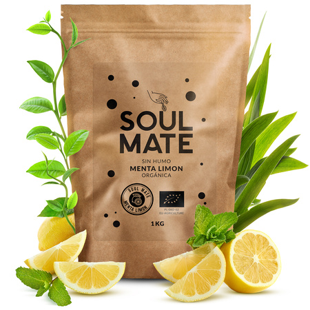 Yerba Mate Set Soul Mate Organica Menta Limon 500g 0,5kg Calabash + Bombilla