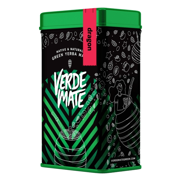 Yerbera – Tin can + Verde Mate Green Dragon 0.5kg 