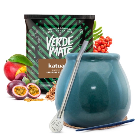 Yerba mate set Verde Mate ceramic calabash bombilla