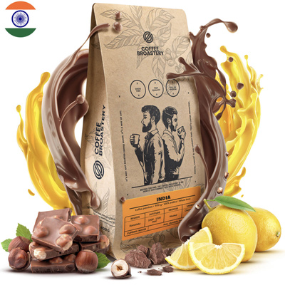 Coffee Broastery - Whole Bean Coffee India Karnataka Premium 400g