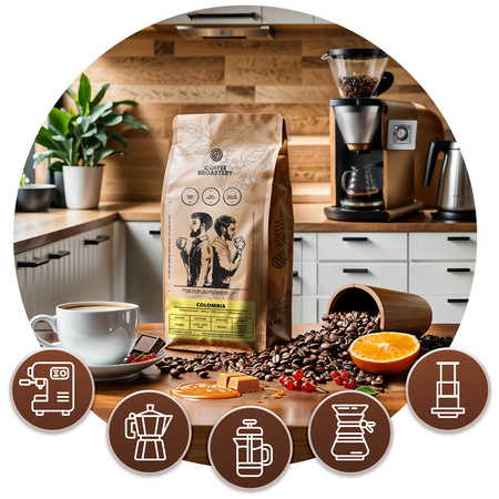 Set of Coffee Broastery Colombia Medellin + Brazil Cerrado 2x1kg (2kg)