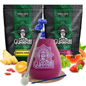 Yerba Mate Guarani Fruit Calabash Set 2x500g