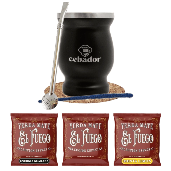 Yerba Mate set 3x50g TermoLid Cebador 150g