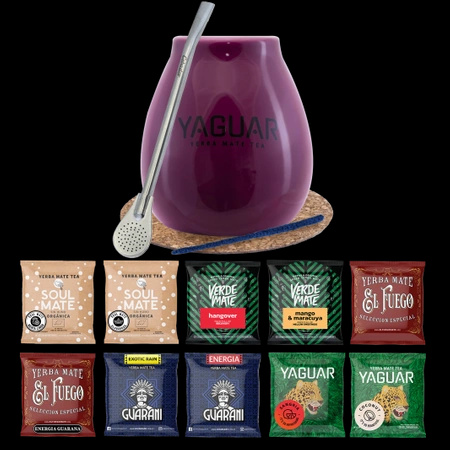 Yerba Mate Tykva Bombilla Starter Kit 10x50g