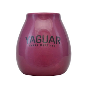 Ceramic Calabash with Yaguar logo (purple) 350ml