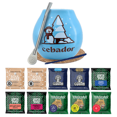 Yerba Mate  Winer Set 10x50g Calabash + Bombilla