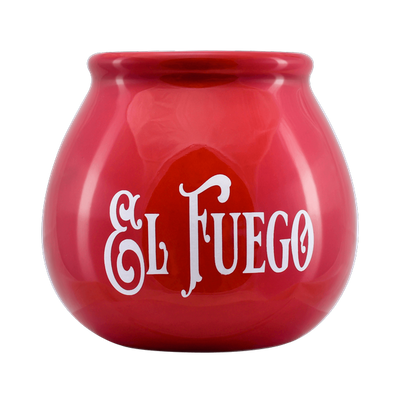 Ceramic Calabash with El Fuego logo (red) 300ml