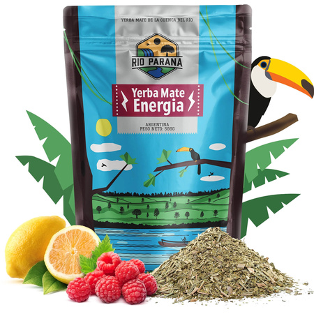 Yerba Mate Rio Parana Set FOR TWO Calabash Bombilla 1000g