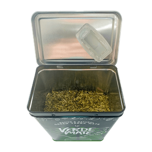 Yerbera – Tin can + Verde Mate Fuerte 0.5kg 