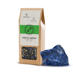 Set for Sagittarius: zodiac tea + magic gemstone