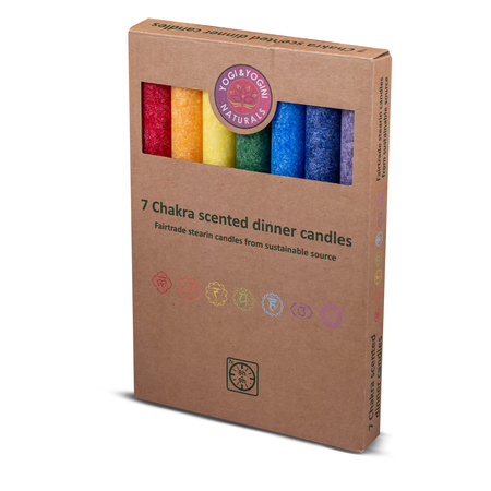 Scented dinner candles (large) – Seven Chakras