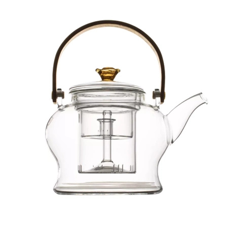 Glass teapot with brewer Flor 600ml