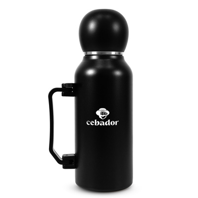 YerbaGo – Thermos with Mate Gourd and Bombilla 1.3 L – black