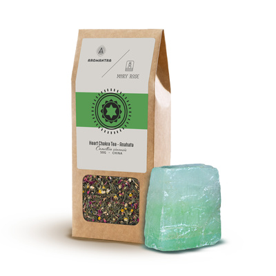 Set for Heart Chakra (Anahata): chakra tea + magic gemstone