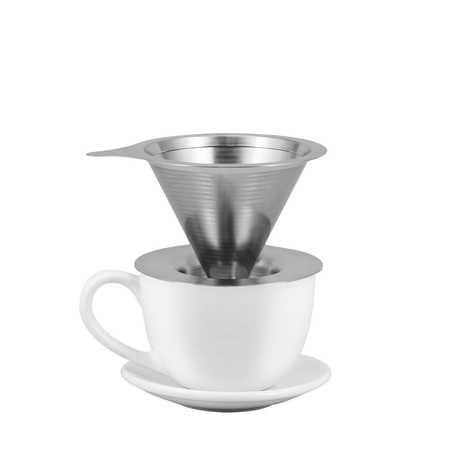 Stainless Steel Coffee Brewer – Dripper Hario V60-02