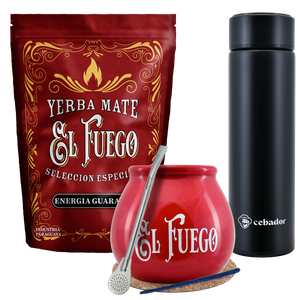 Yerba Mate El Fuego MOC 500g calabash thermos set