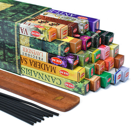 Set of incenses and incense holder