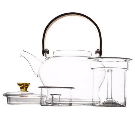 Glass teapot with brewer Flor 600ml