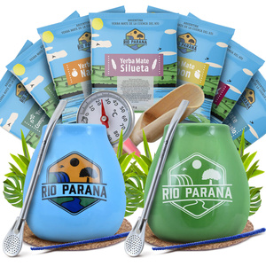 Yerba Mate Rio Parana starter set for couple accessories